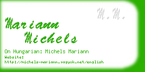 mariann michels business card